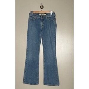 Gap Flare Stretch Jeans Blue Wash Mid Rise Denim 2 Regular